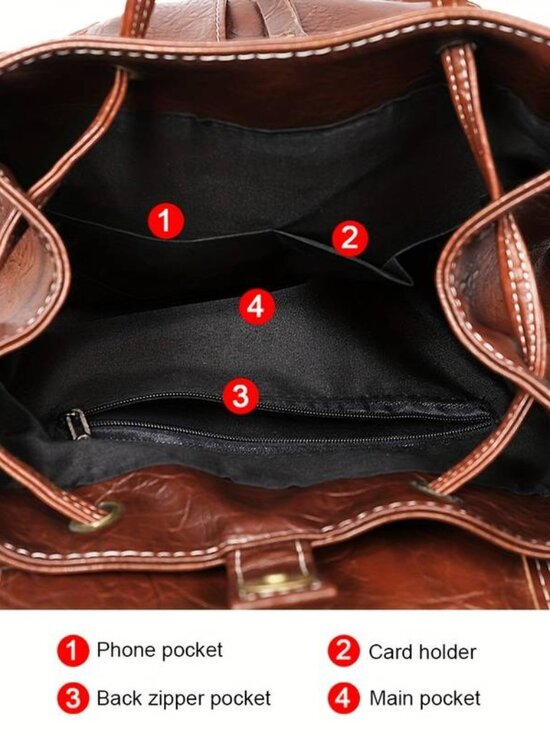 Vintage Fashion Backpack Shoulder Satchel Rucksack for Men Women main image 8